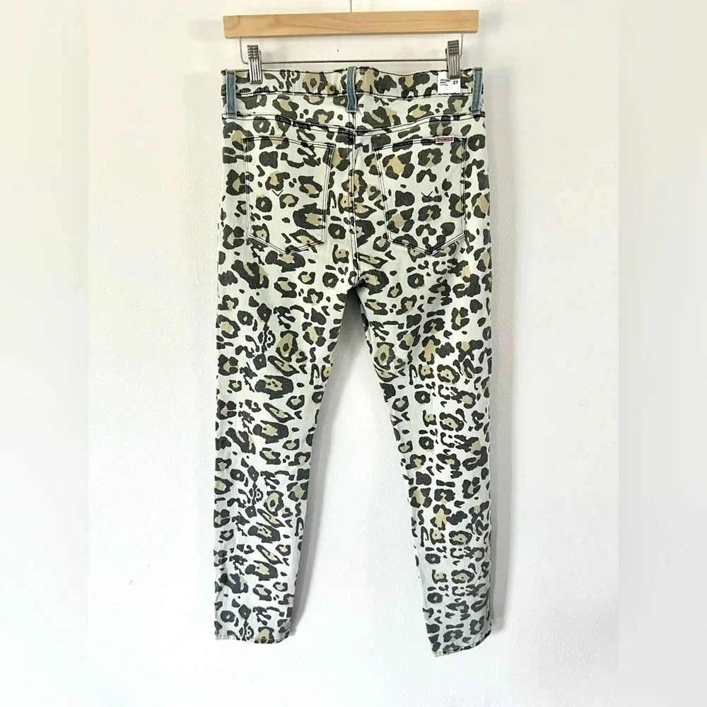 Hudson Vice‎ Versa Patti Slouch Skinny Two-Tone Animal Print Jeans Size 27